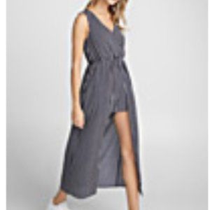 Navy Blue Striped Romper - New With Tags